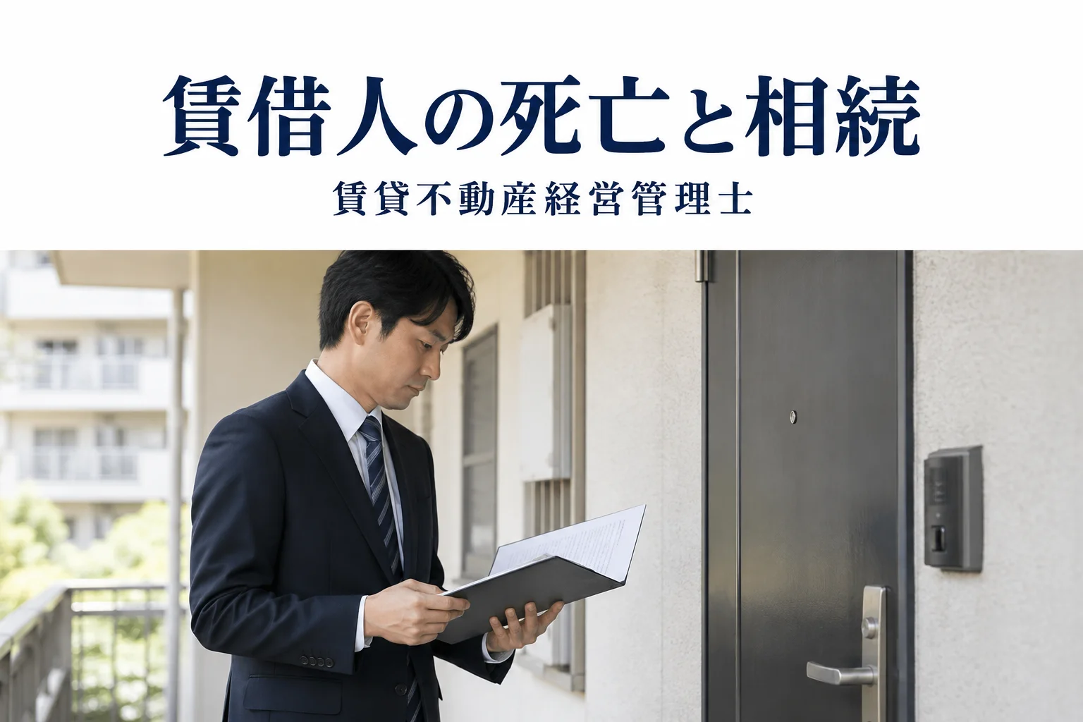 賃借人の死亡と相続の解説記事カバー(写真調イメージ)