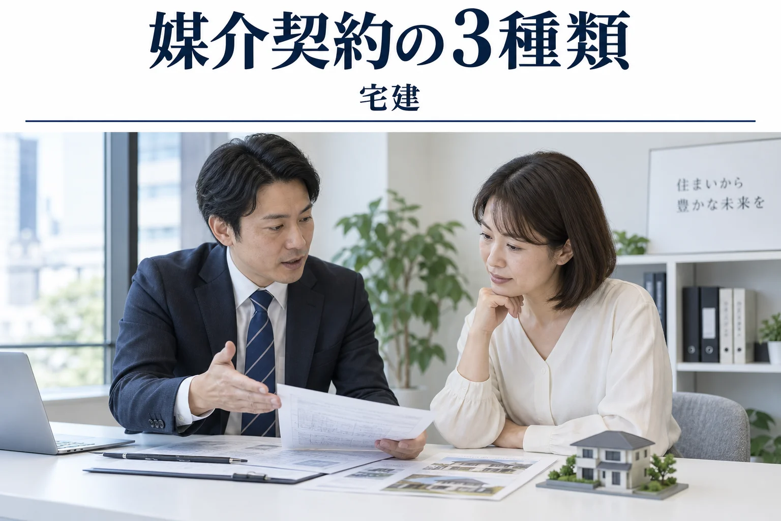 媒介契約の解説記事カバー(写真調イメージ)