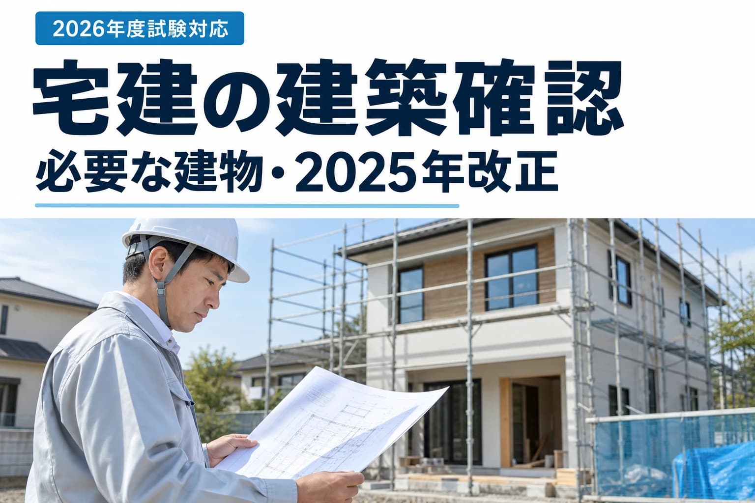 宅建の建築確認と2025年改正を学ぶ記事のカバー(写真調イメージ)