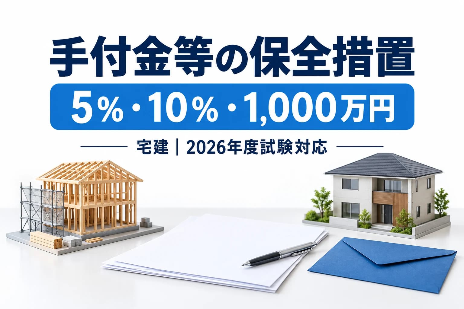 宅建の手付金等の保全措置|5%・10%・1,000万円を計算で判定を説明する記事カバー