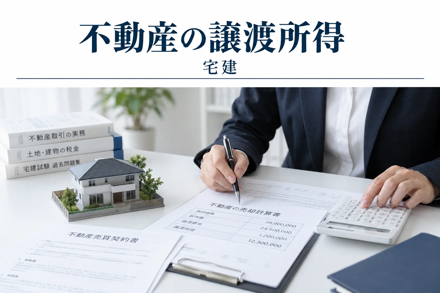 所得税・譲渡所得の解説記事カバー(写真調イメージ)