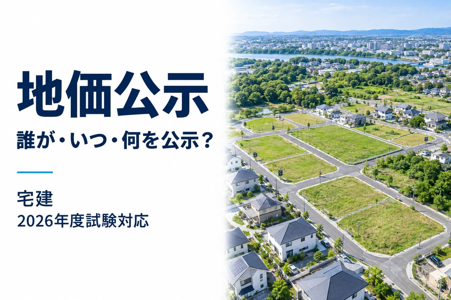 宅建の地価公示。誰が、いつ、何を公示するのかを整理する学習記事。