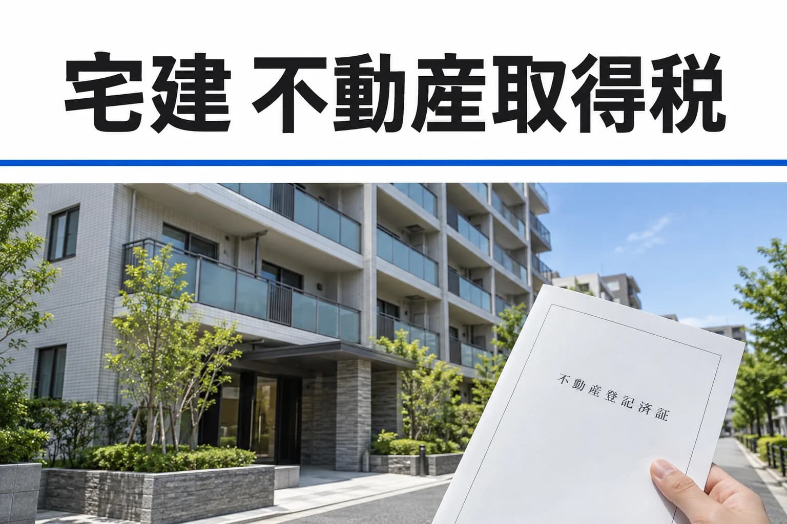 不動産取得税を学ぶ記事のカバー(写真調イメージ)