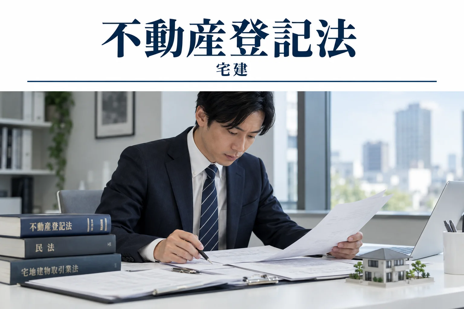 不動産登記法の解説記事カバー(写真調イメージ)