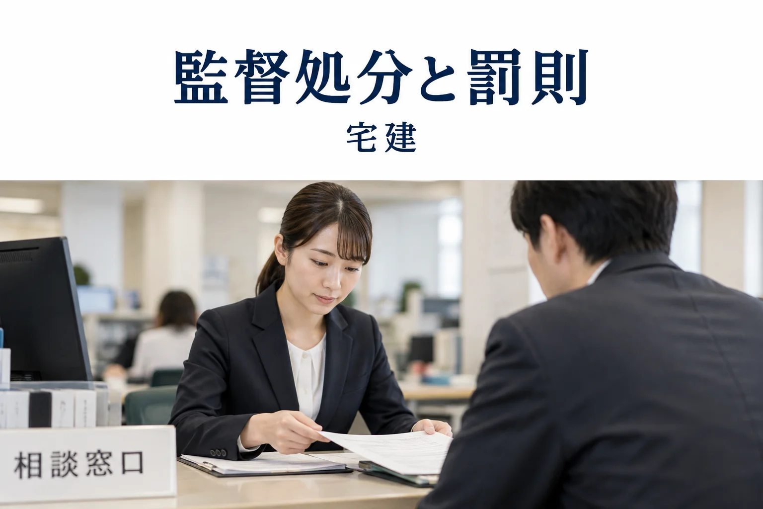 監督処分・罰則の解説記事カバー(写真調イメージ)