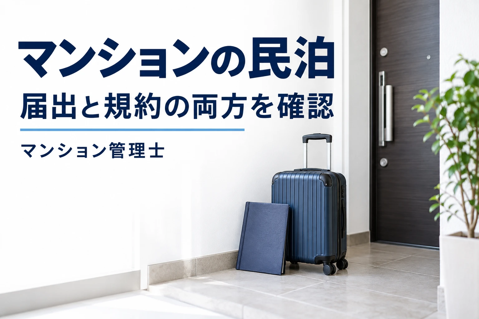 民泊の届出と管理規約の記事カバー